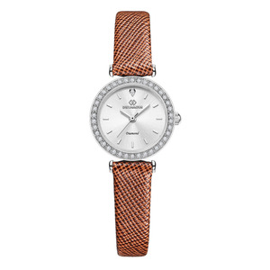 디유아모르 여성 가죽밴드시계 DAW3201L-L.BR 다이아몬드 시계