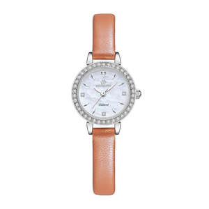 디유아모르 여성 가죽밴드시계 DAW3101L-L.BR 다이아몬드 시계