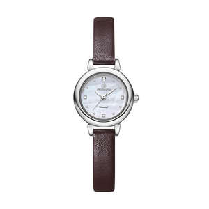 디유아모르 여성 가죽밴드시계 DAW3102L-D.BR 다이아몬드 시계